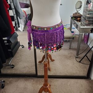 Belly dance hip scarf belt